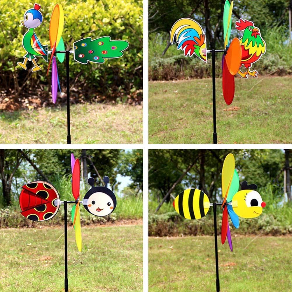 3D Animal Wind Spinner for Yard & Garden - Decorative Pinwheel Whirligig, Cute Garden Stakes for Lawn, Patio Decor - Weather-Resistant Spinning Windmill Art