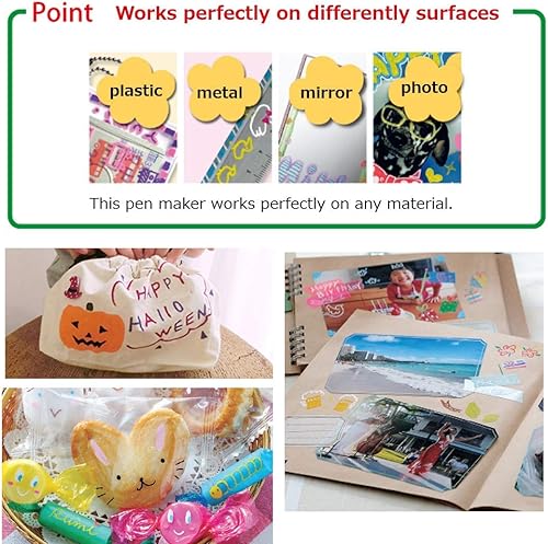 Miniatura 3 de ACEPORTE POSCA - Rotulador de pintura, juego de 10 bolígrafos plateados (PC5M.26), de punta media, sin olor, resistente al agua, con notas adhesivas