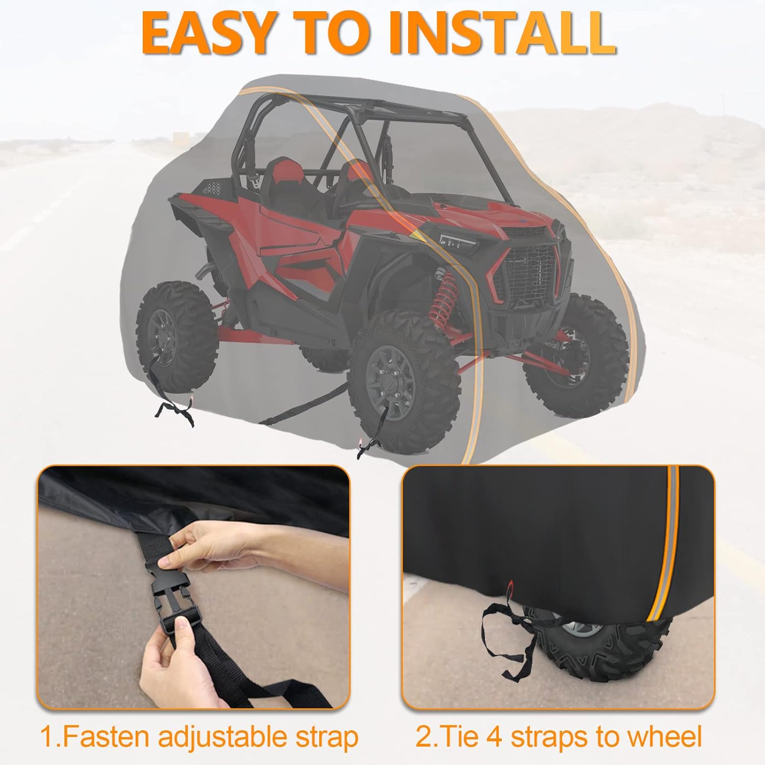 Premium Waterproof UTV Cover for 2-3 Seater Polaris and More – Heavy Duty 420D Protection