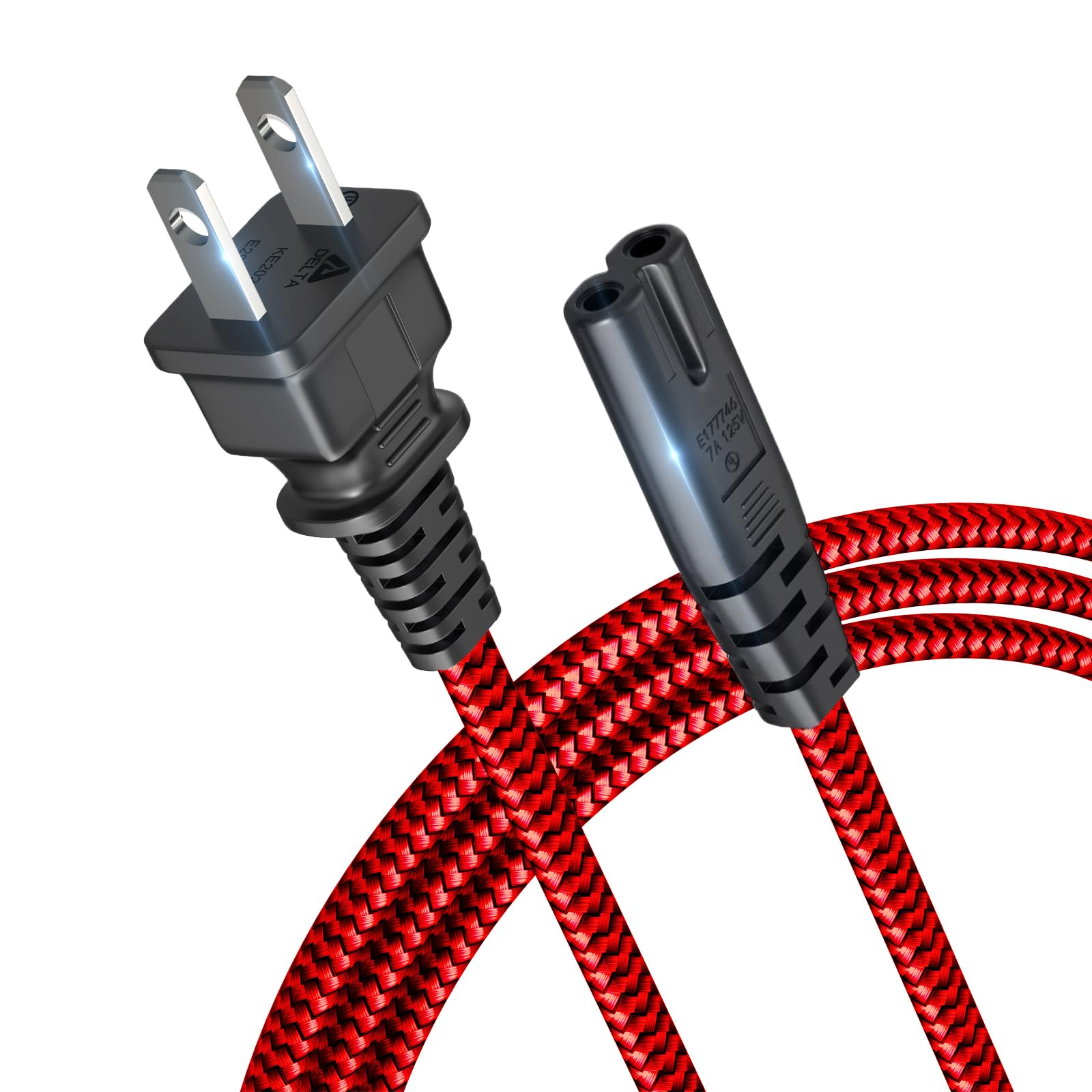 Goalfish 10ft Braided 2 Prong Power Cord
