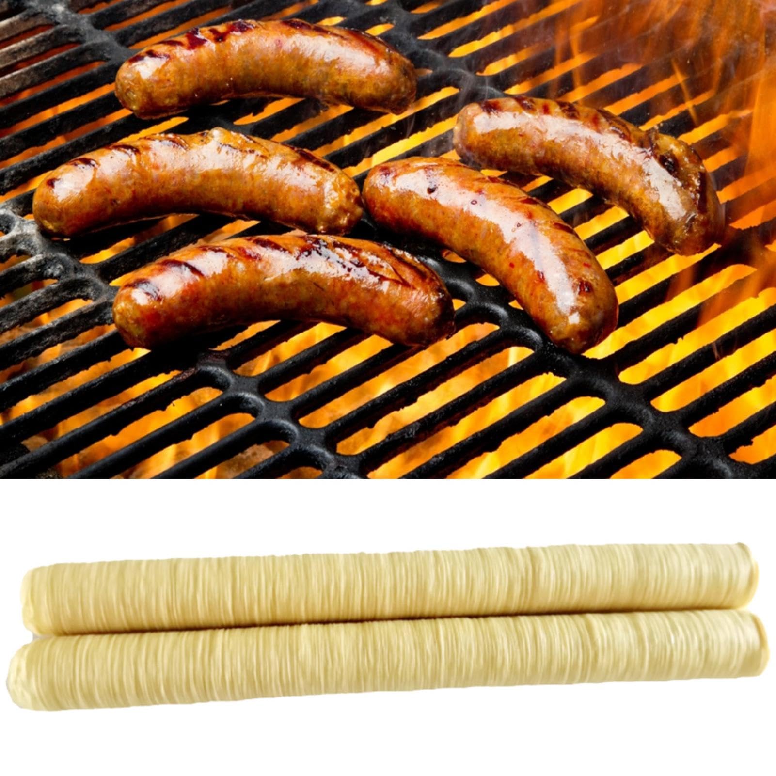 5 Stück Wurstdarm | Hausgemachte Wurst | Kollagen Wursthülle | Kunstdarm Hüllen | -Wurst-Gehäuse | Zur Herstellung Von Bratwurst | Für Familien Verwendet Werden