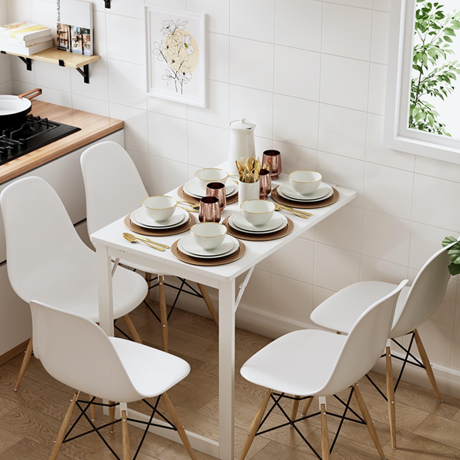 Wand Wandtisch Klappbar,Wandklapptisch,Multifunktionaler Klappschreibtisch Für Küche Zimmer WohnzimmerWandtisch Klappbar, Klappbarer Wandtisch Küchentisch, Klapptisch Klappschreibtisch Küche