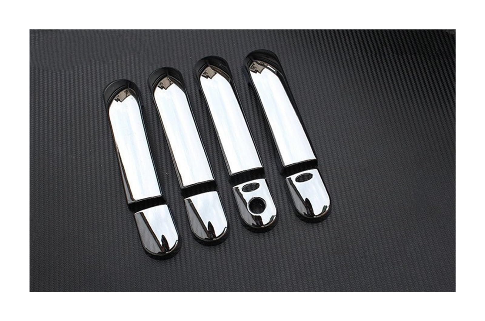 Hckclmbmzw Style4 For Nissan For Tiida C11 2004-2011 Chrome Carbon Fiber Car Door Handle Covers Accessories Stickers Styling Decal Door Handle Cover(Style4)