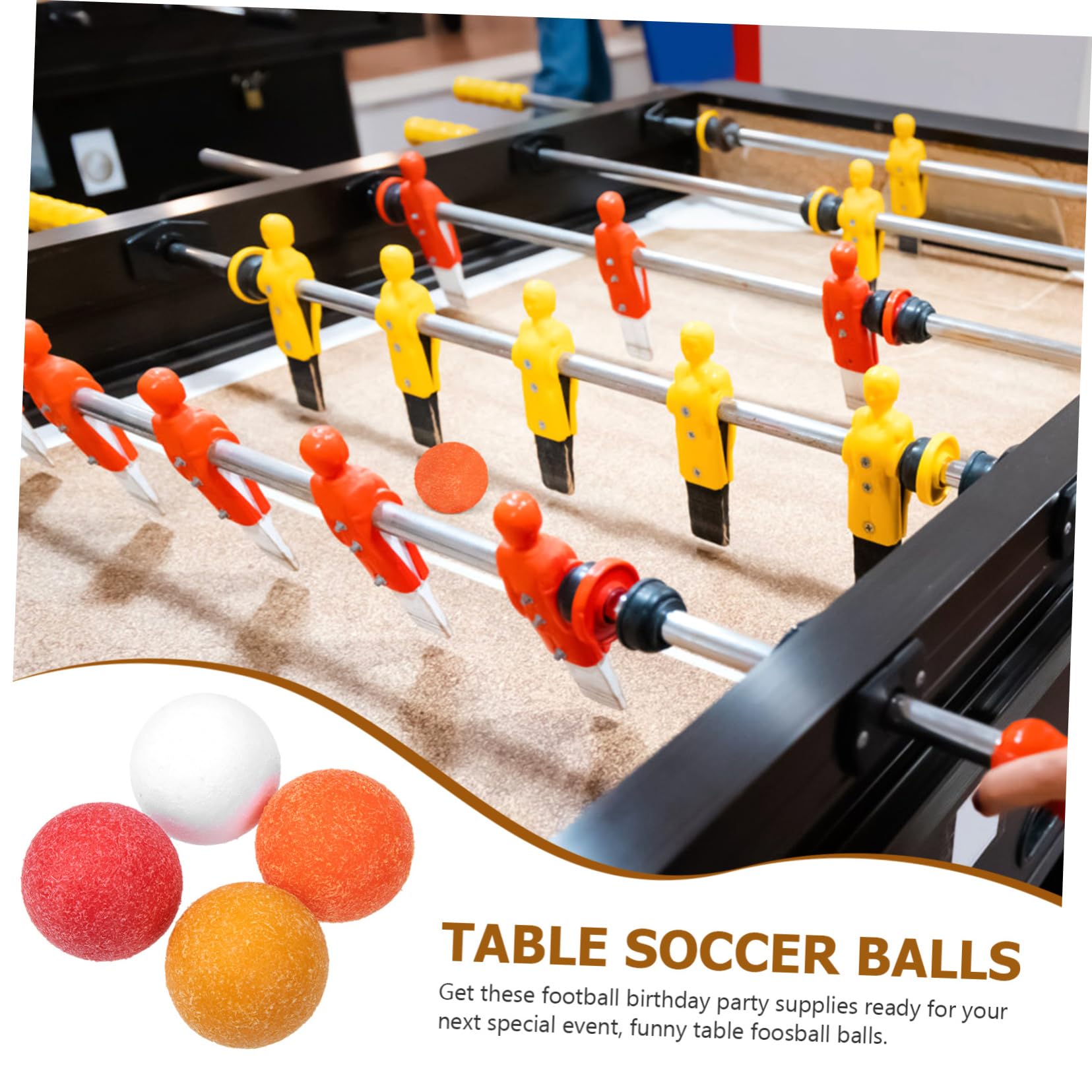 HANABASS Bolas De Futbolín para Accesorios De Fútbol De Escritorio Repuestos para Futbolín Adultos 4 Piezas X 4