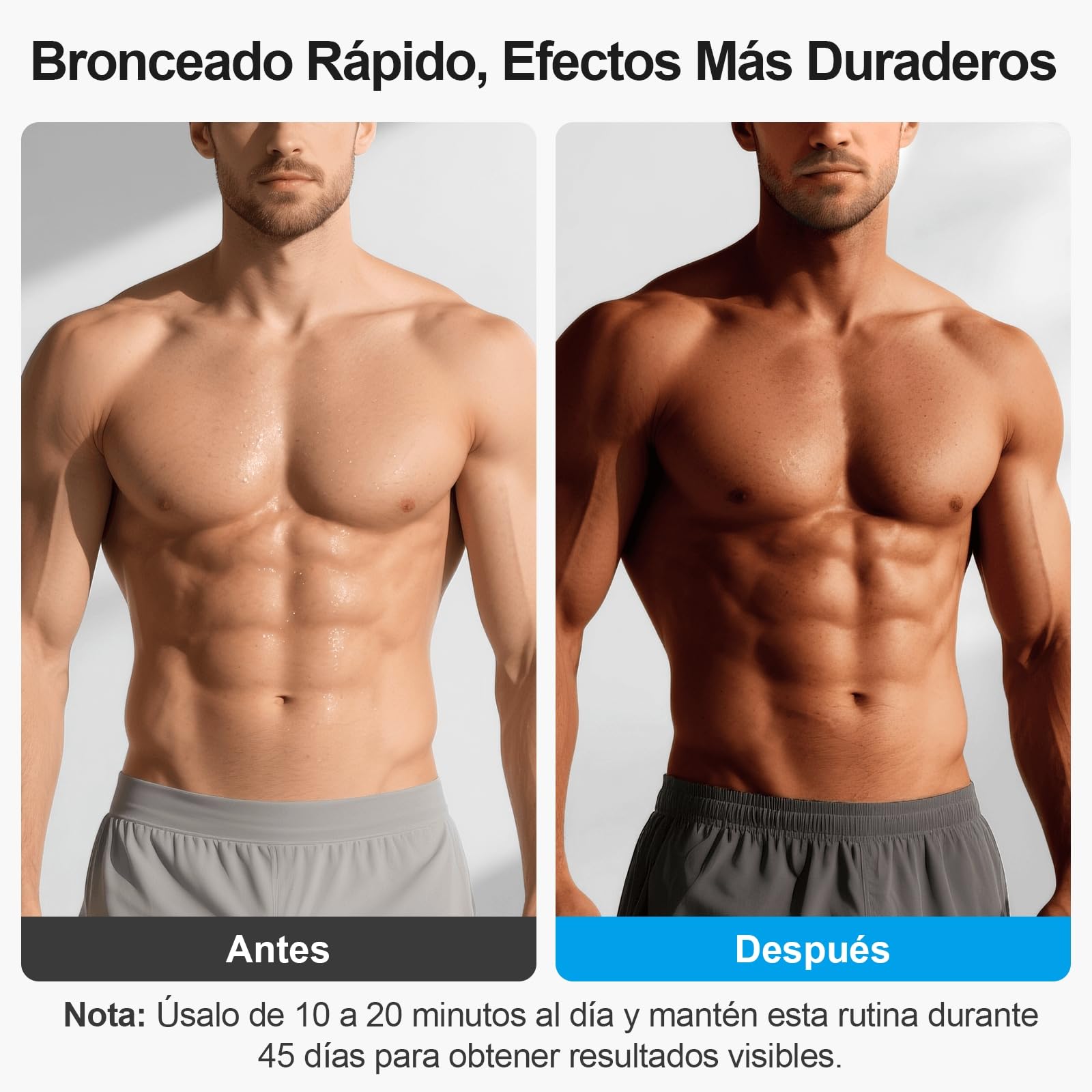 Lámparas de Bronceado 50W Solarium 250 LEDS Rostro y Cuerpo con Soporte Ajustable y Gafas - Azul