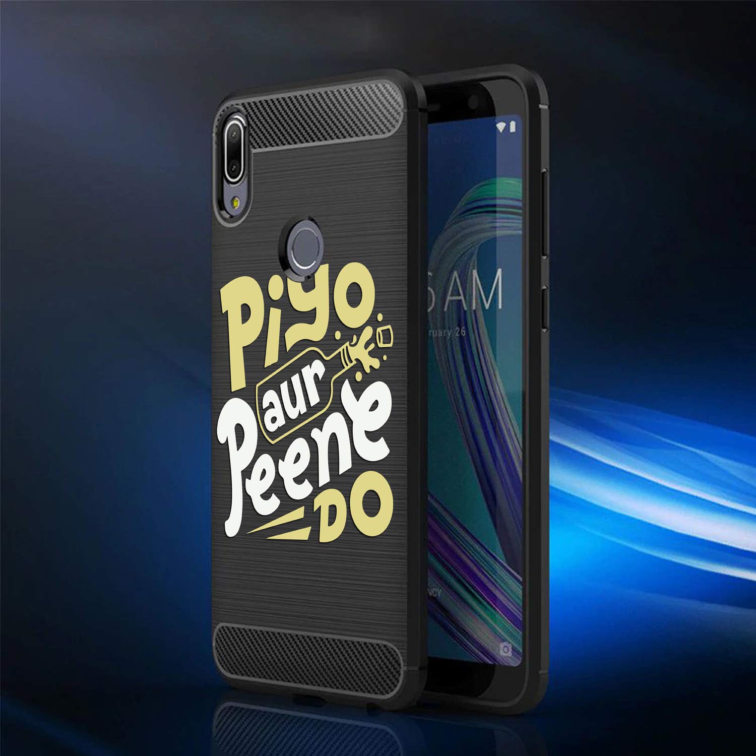 Fashionury "PIYO AUR PEENE DO Stylish Printed Rugged Armor Soft Back Case Cover for Zenfone Max Pro M1