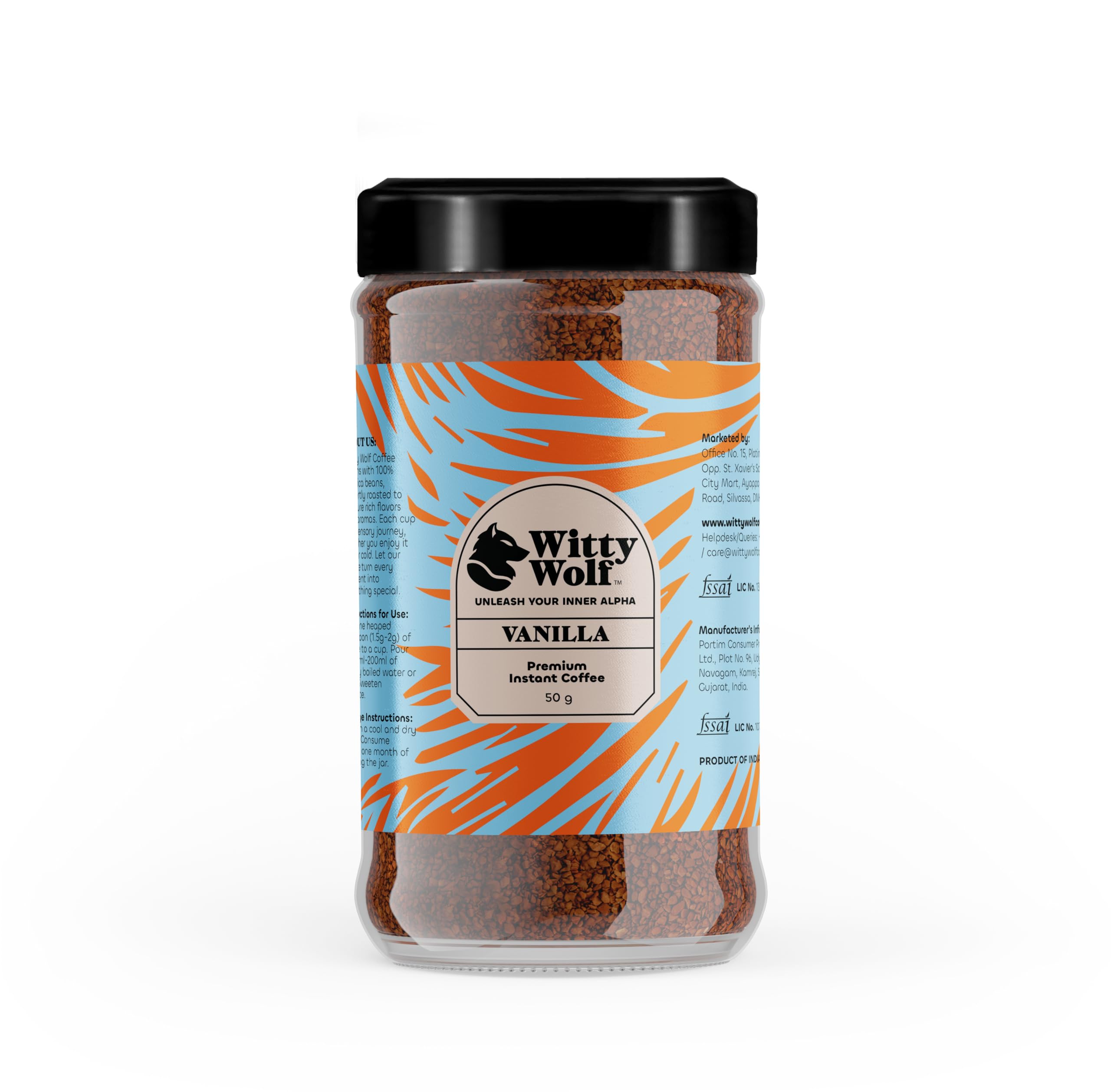 Premium Vanilla Flavour Instant Coffee (50 Gm) | Instant Flavored Coffee Powder | Hot And Cold Coffee | Cappuccino, Latte & Espresso