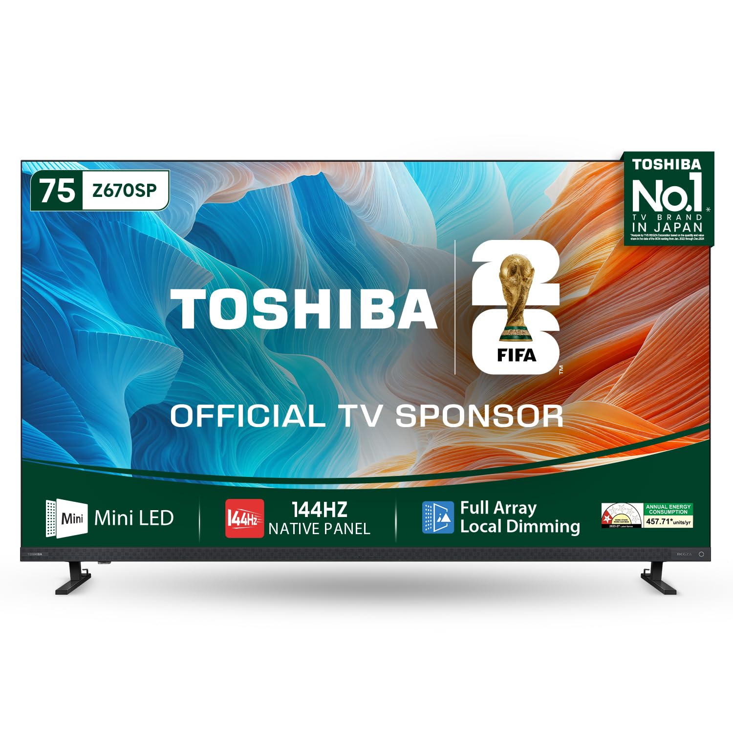 Toshiba 75 Inch Full Array Local Dimming | QLED MiniLED Smart TV | 144 Hz Native Panel | (75Z670SP) | REGZA Engine ZRi, VIDAA OS | Front Firing Speaker with REGZA Power Audio+-image-24