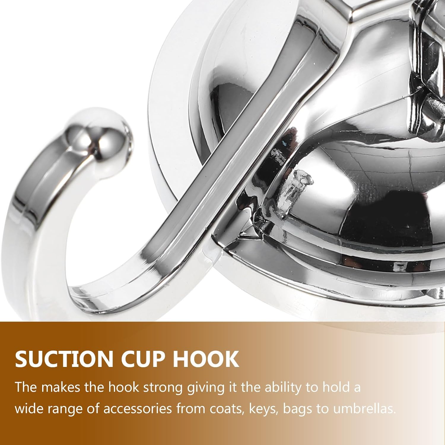 Mipcase Heavy Duty Plastic Suction Cup Hook for Home and Office Use, Reusable and Convenient Vacuum Suction Wall Hook in Silver Color for Bathroom and Kitchen Storage image 5