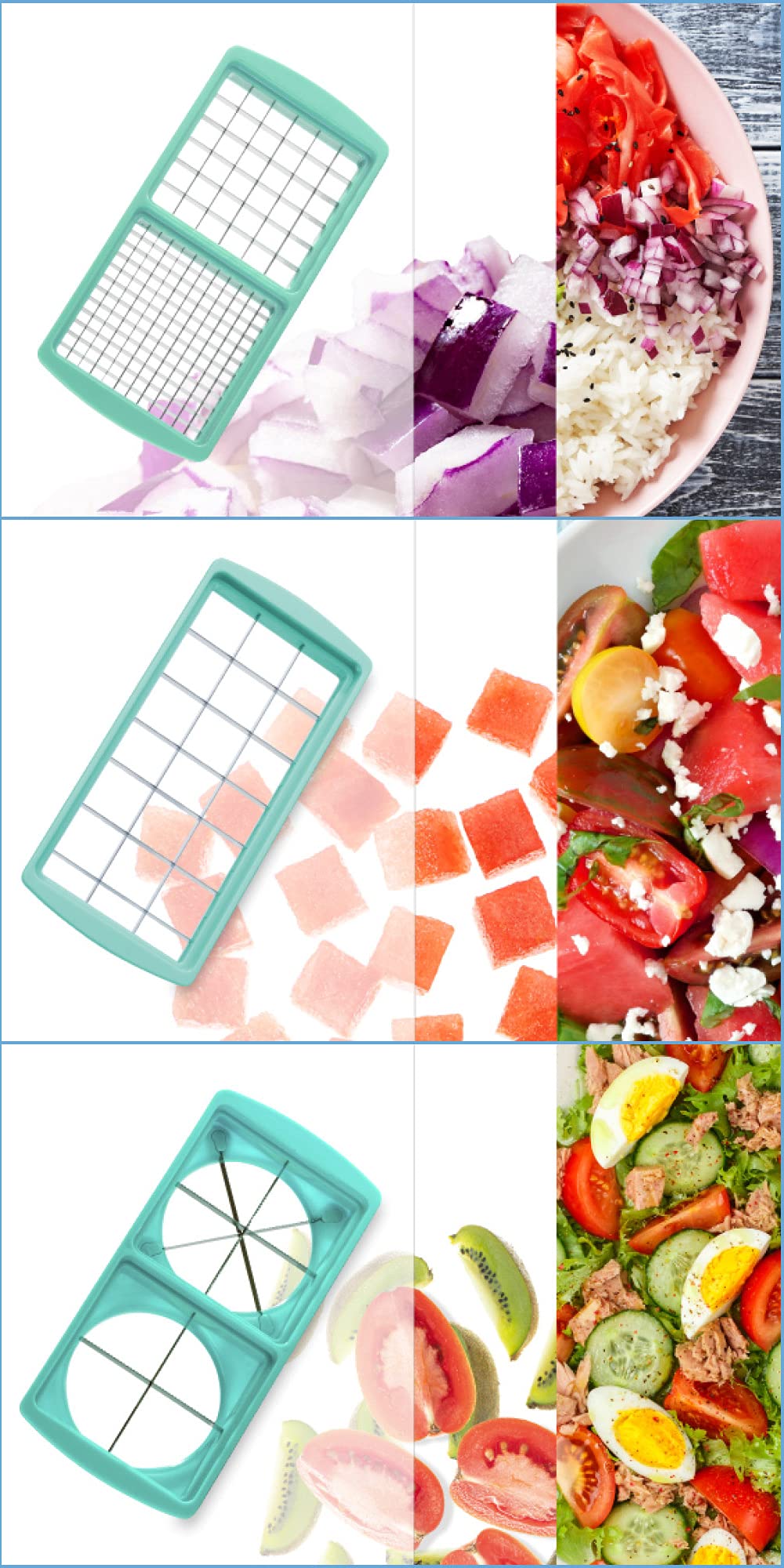 Genius Nicer Dicer Fusion (10 elementów) uniwersalna krajarka do owoców i warzyw – krajarka do warzyw – cięcie tarcie, szatkowanie w kostkę – łatwa obsługa i funkcja samoczyszczenia