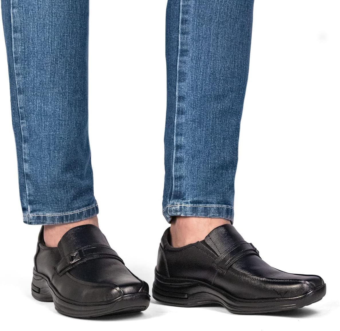 Sapato Social Couro Legítimo Anti Stress Conforto Ortopédico 5040 - Imagem 5