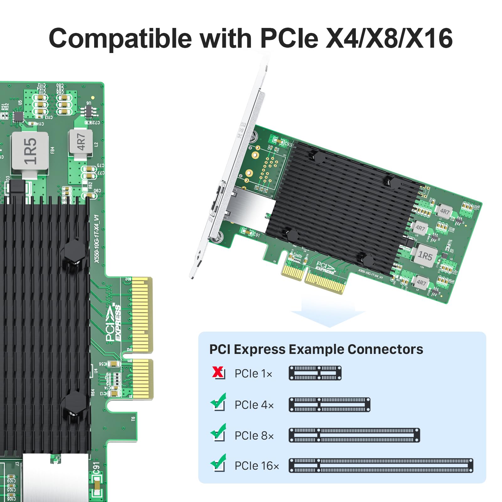 Amazon.com: ipolex 10Gb Network Card Intel X550-T1 Ethernet Card