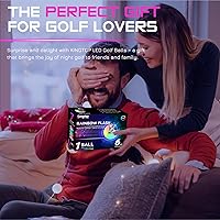 Vista 6 de KINGTOP Upgraded Glow in The Dark Golf Balls - Super Bright Light Up LED Golf Ball - with Glow Golf Tees and Storage Bag - Fun Night Golfing Gift