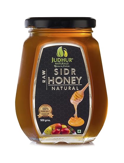 JUDHUR NATURALS Raw Organic Wildberry or Sidr Honey (500 GMS)NMR Tested Pure Honey Stay fit and Young