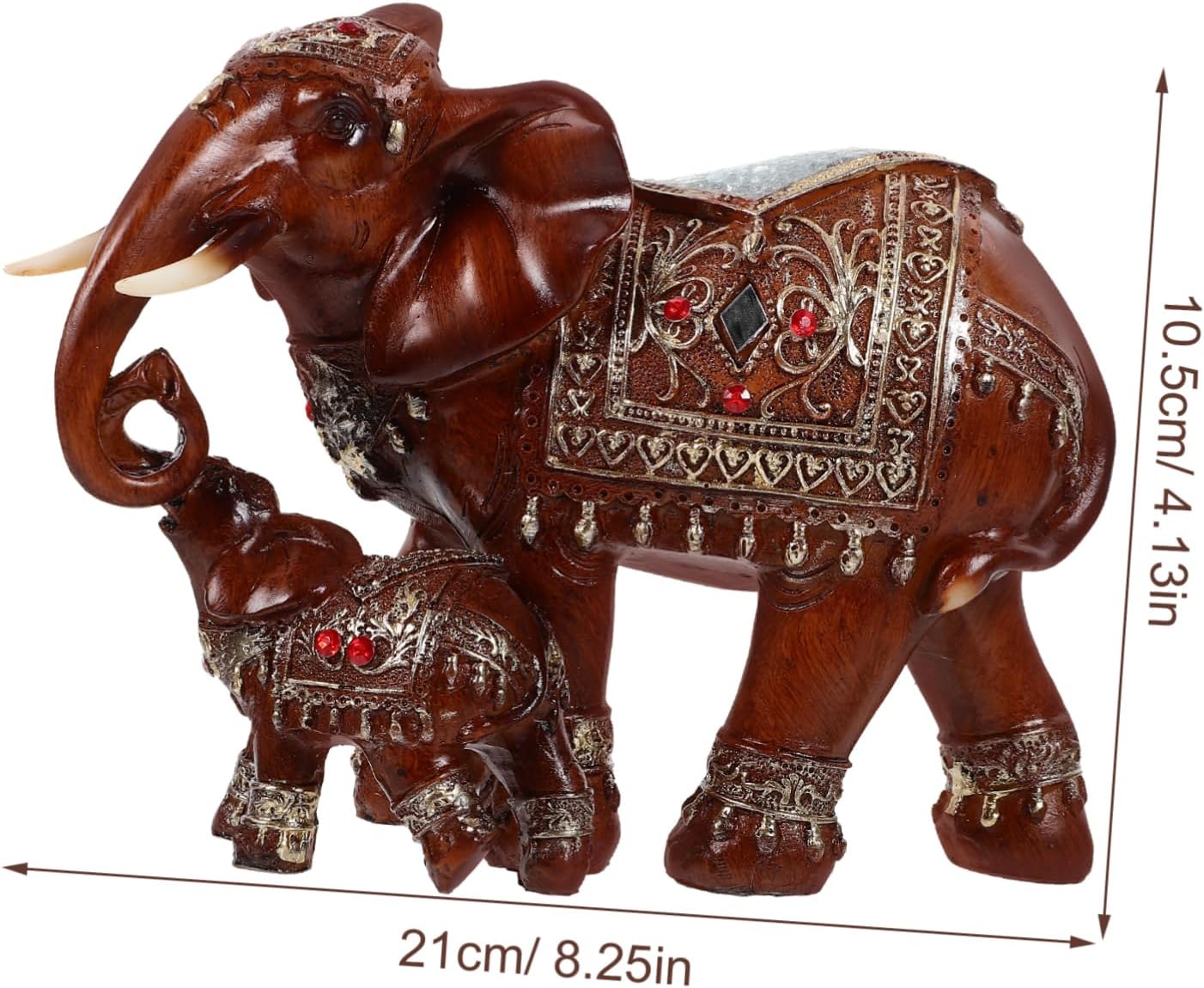 Lucky Resin Elephant Statue Creative Home Decor for Office Living Room Handcrafted Elephant Figurine Unique Tabletop Ornament