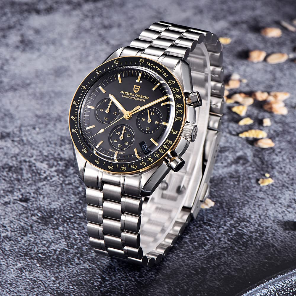 PAGANI DESIGN 1701 Orologi da Uomo Quarzo Uomo Cronografo Orologi Sportivi in Acciaio Inox Per Uomo Orologi Impermeabili Giappone Movimento VK63…