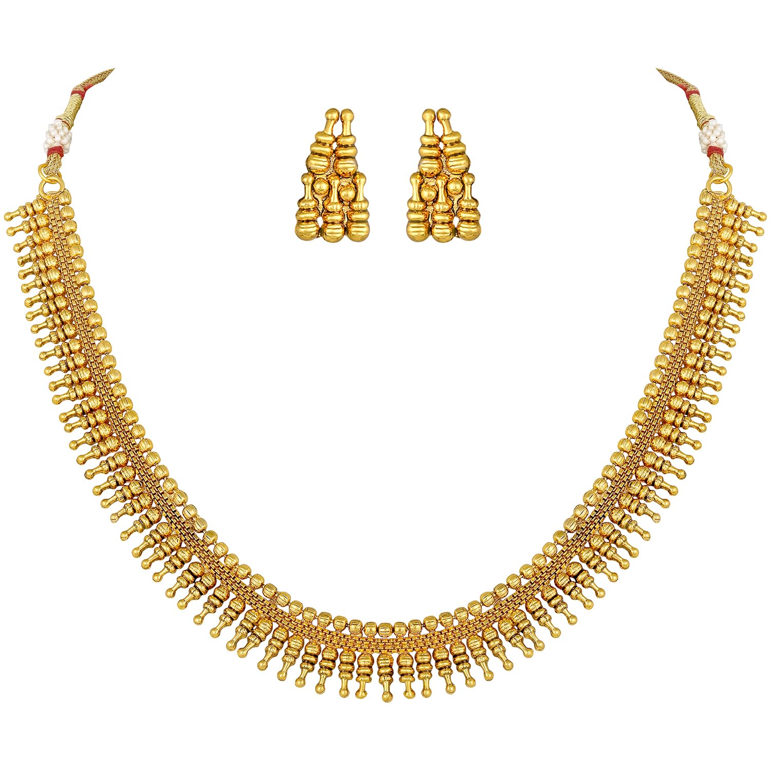 Peora Traditional Gold Plated Choker Necklace With Earring Jewellery Set for Women (B07W98YDKH) Amazon Price History, Amazon Price Tracker