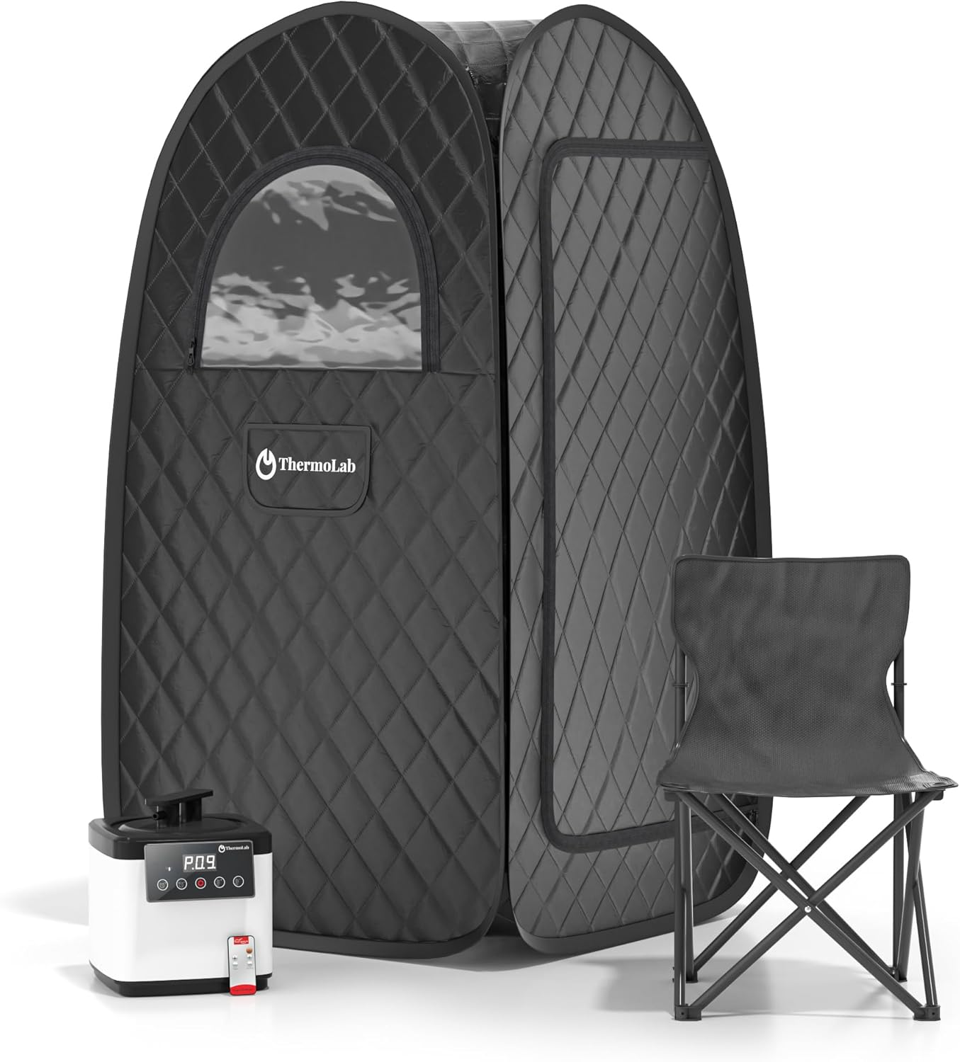 ThermoLab Portable Sauna Premium Home Sauna Pod Incl1000w 2.2L