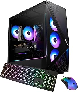 iBUYPOWER - Computadora de computadora para PC de Juegos, Color Negro, Intel Core Ultra 7 265F, NVIDIA GeForce RTX 5060 8GB GPU, 32GB DDR5 RGB 5200MHz RAM, 1TB NVMe SSD, Windows 11 Home, Teclado y