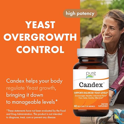 Miniatura 2 de Pure Essence - Suplemento de sobrecrecimiento de levadura con enzimas digestivas, ayuda probiótica para la infección por hongos para hombres y