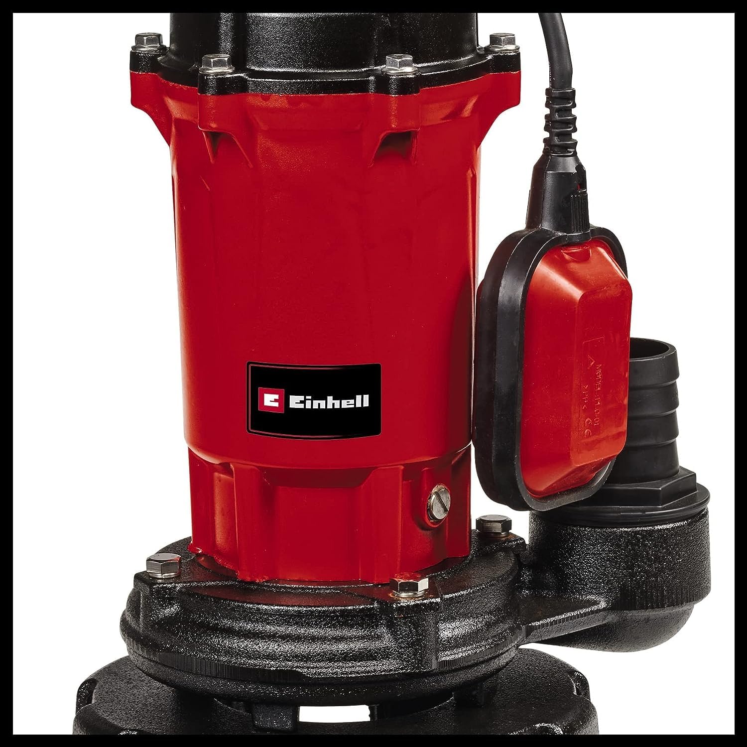 Einhell Pompe d’évacuation pour eaux chargées GE-DP 900 Cut (900 W, Débit Max 16 000 L/h, hauteur refoulement max. 11,5 m, immersion max. 7 m)