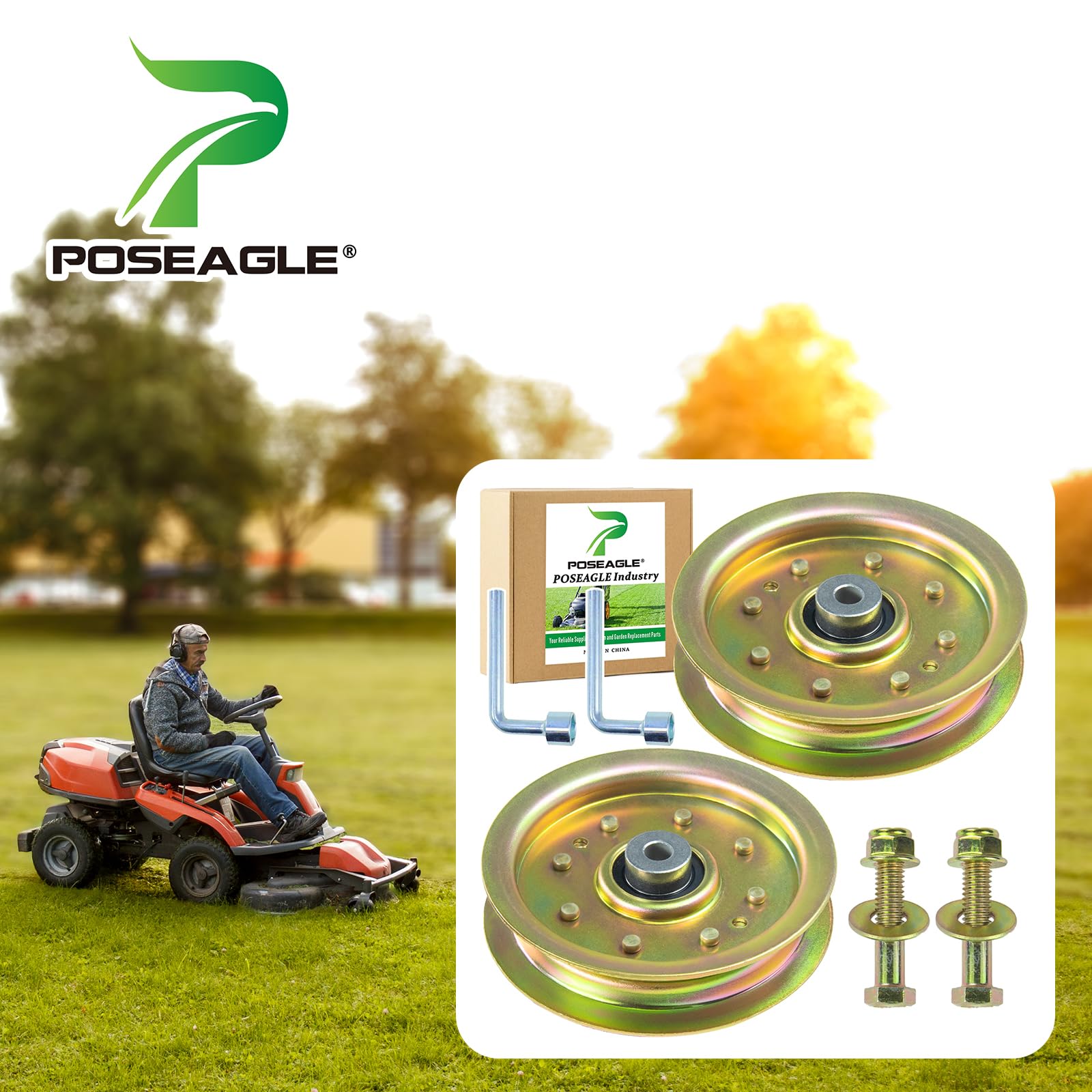 8ten Flat Idler Pulley For MTD Cub Cadet RZT 50 L54 42 S50 Troy-Bilt Gt54 3 Pack