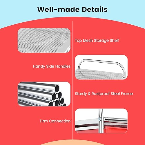 Miniatura 5 de Carrito de almacenamiento con ruedas de 20 cajones, organizador de arte sobre ruedas, marco de metal y cajones extraíbles, carrito móvil multiusos