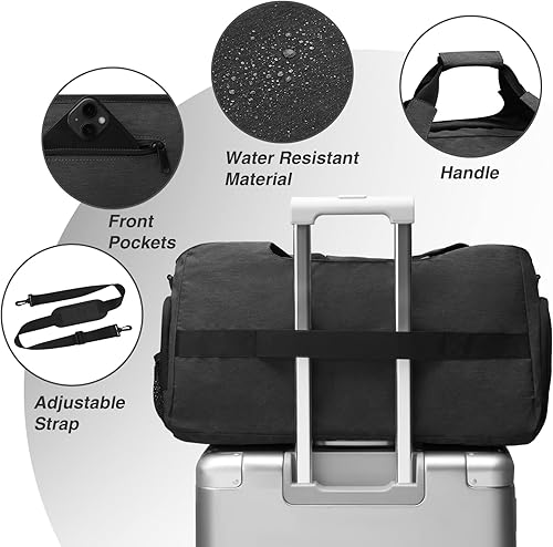 Miniatura 5 de Gym Bags for Men, Sports Duffle Bag, Travel Gym Bag with Shoes Compartment and Wet Pocket, Foldabel, Lightweight for Travel, Gym, Yoga