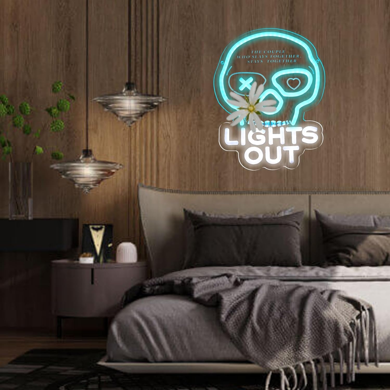 Lights Neon Out Sign Skull Neon Sign, Blue Book Cover Sign for Bar Man Cave Club Bedroom Game Room LED Dimmable Neon Lights for Bookstore Wall Art Decor, Gift for Novel Lovers