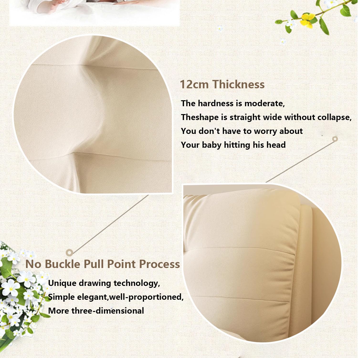 Copertura Testiera Letto,Coprire Antipolvere In Tessuto In Velluto Dove Cover,Addensare Anti-Graffio Copri Testiera Rimovibile E Lavabile,Cuscini Per Testata Letto Matrimoniale(180*60*12CM(Straps),Gra