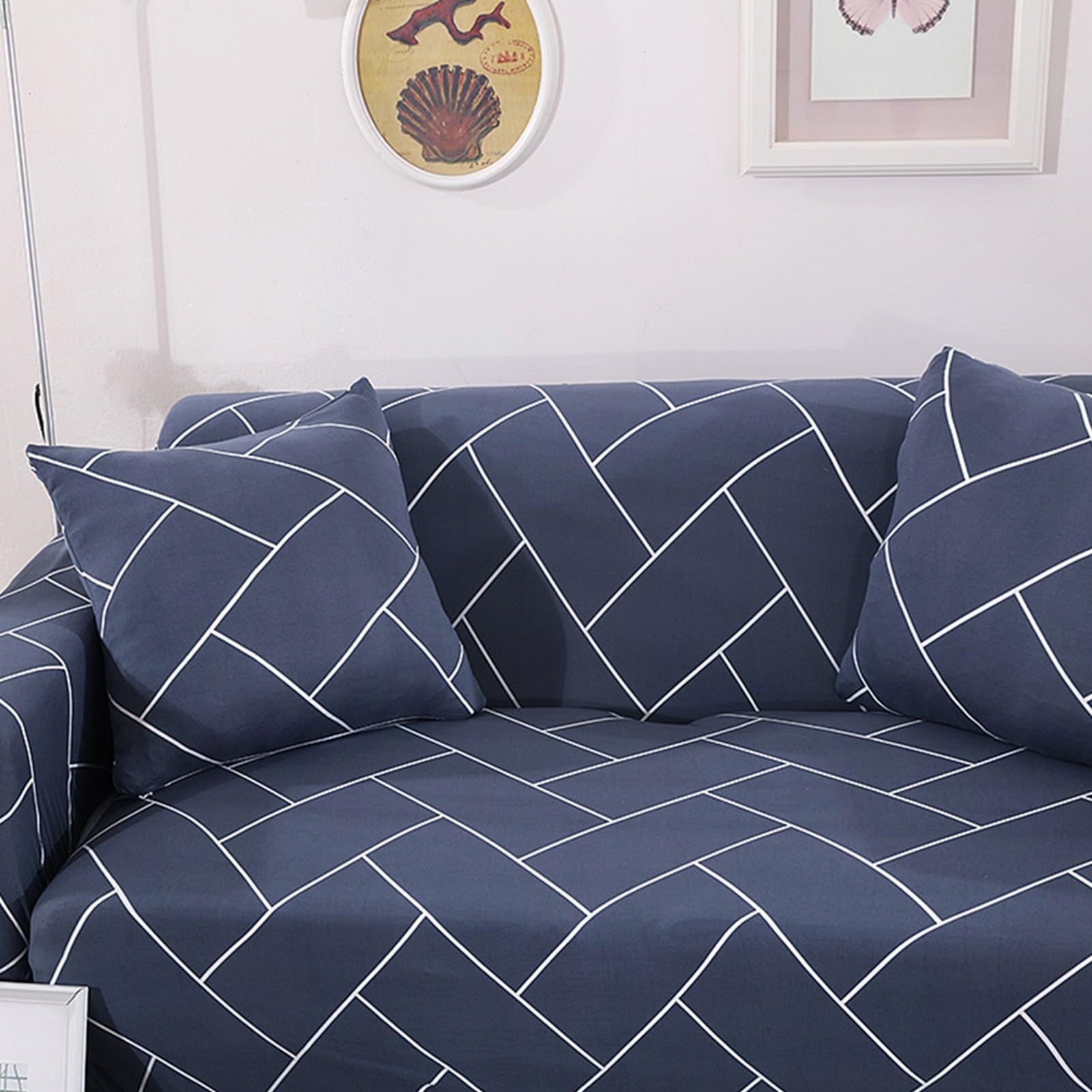 Housse de coussin de canapé extensible GLOGLOW - Protection antidérapante lavable salon