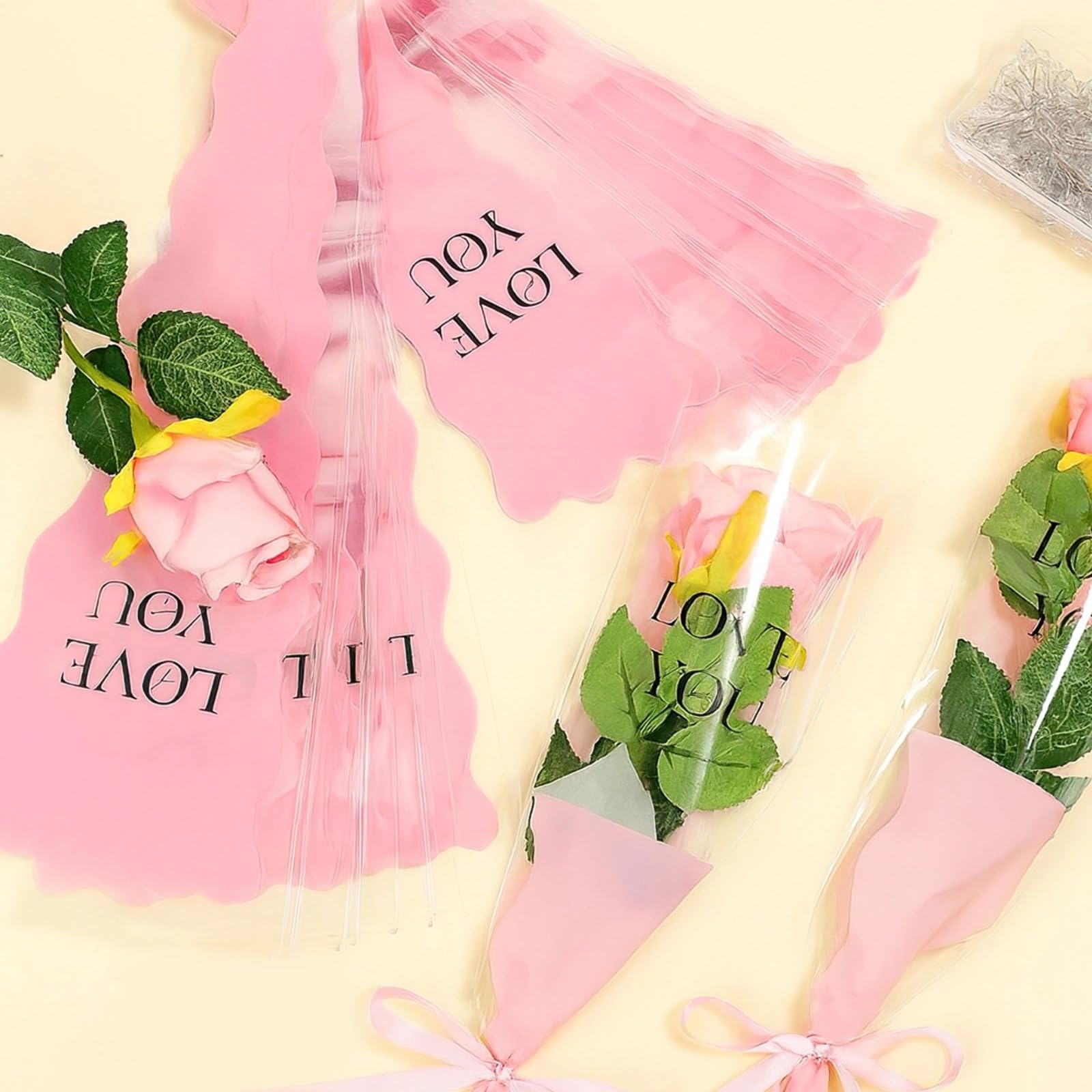 Kit di 302 bouquet di fiori con spilli scintillanti, set di composizioni floreali fai da te, viene fornito con tubi trasparenti per vasi e nastri di raso, ideale per decorare e avvolgere fiori