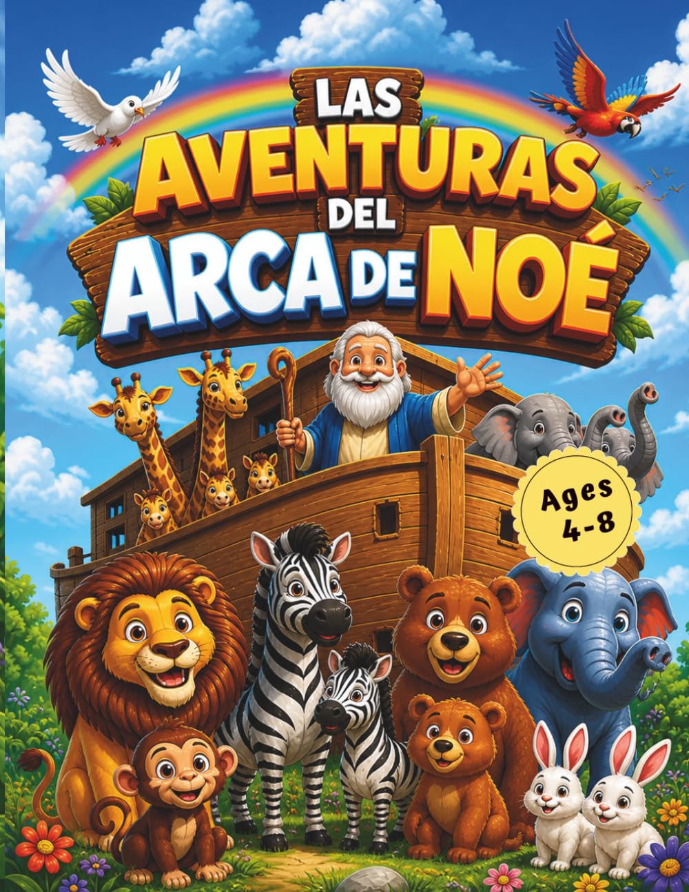 Las Aventuras del Arca de Noé — Libro de Colorear y Actividades para Niños: Una aventura bíblica con 85 páginas de actividades para niños de 4 a 8 años: laberintos, sopas de letras y juegos educativos