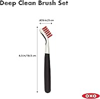 Vista 5 de Set de cepillos OXO de buen agarre para limpieza profunda., Nylon, Anaranjado, A