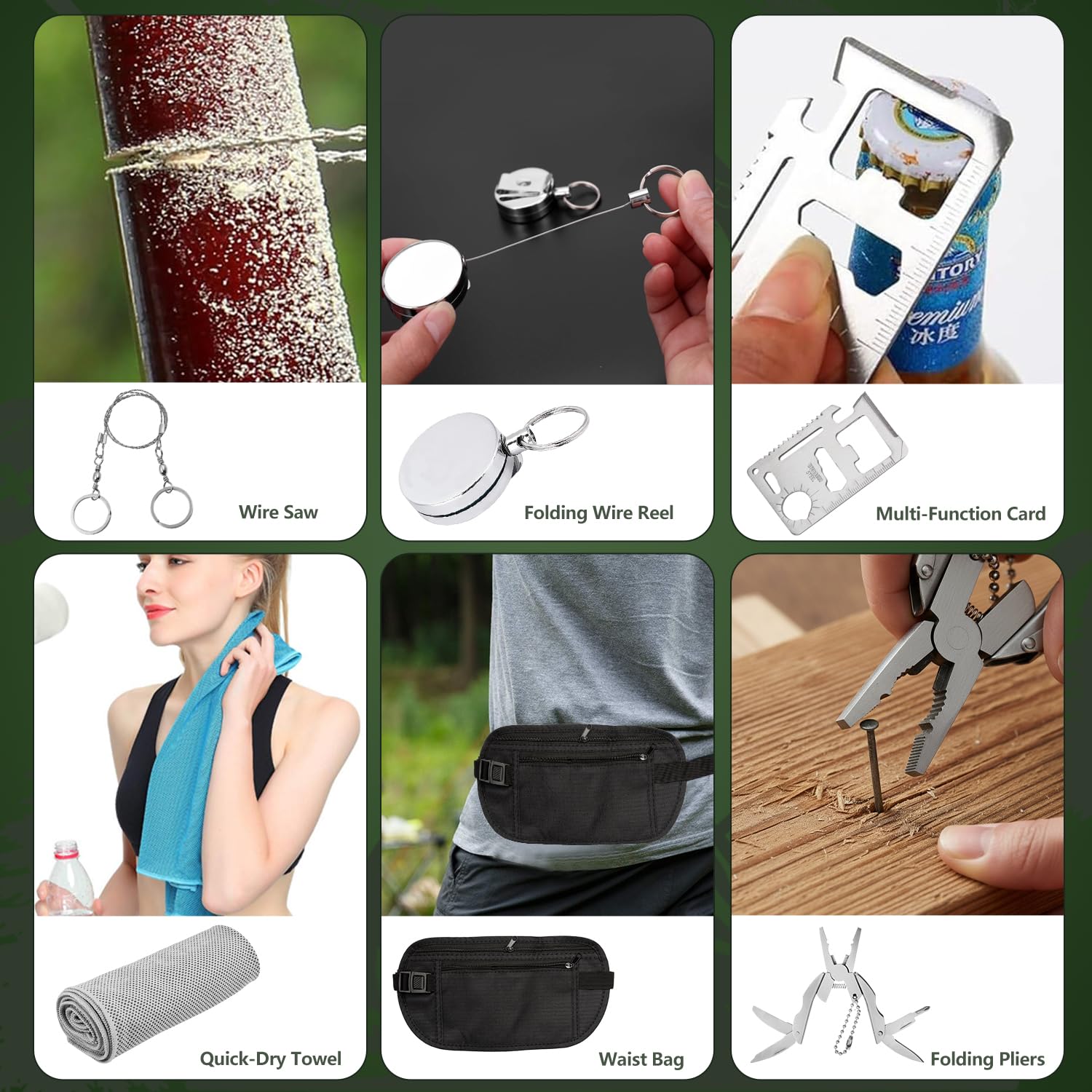 Adventskalender 2025 Männer Survival Kit, 24-Teiliger Adventskalender mit Mechanischen Werkzeugen und Überlebenshilfen, Weihnachtskalender Geschenk für Männer, Erwachsene und Jugendliche