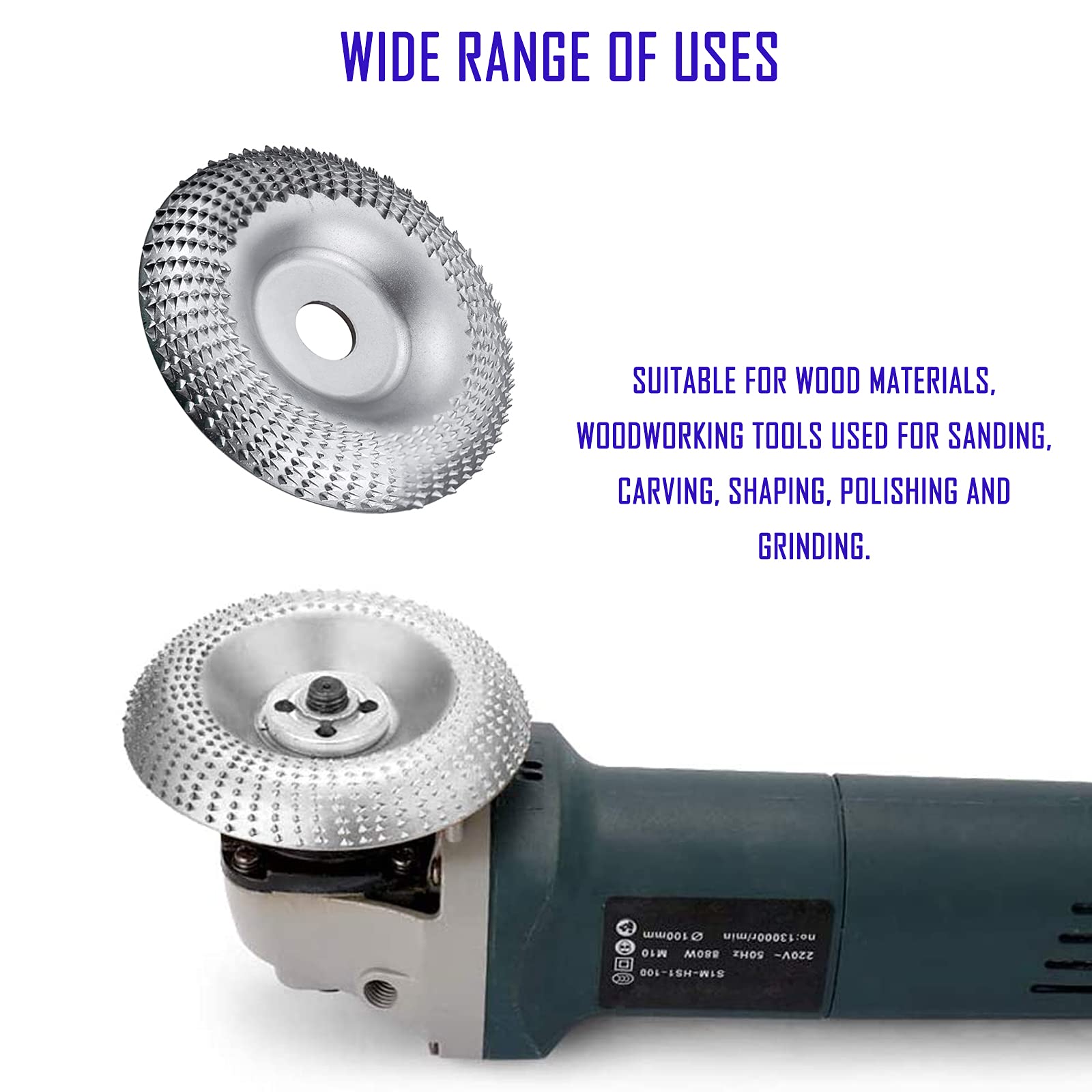 Disco Per Smerigliatrice Angolare 100mm - Per Intaglio Legno | Utensile Per Lucidare E Modellare - Foto 12