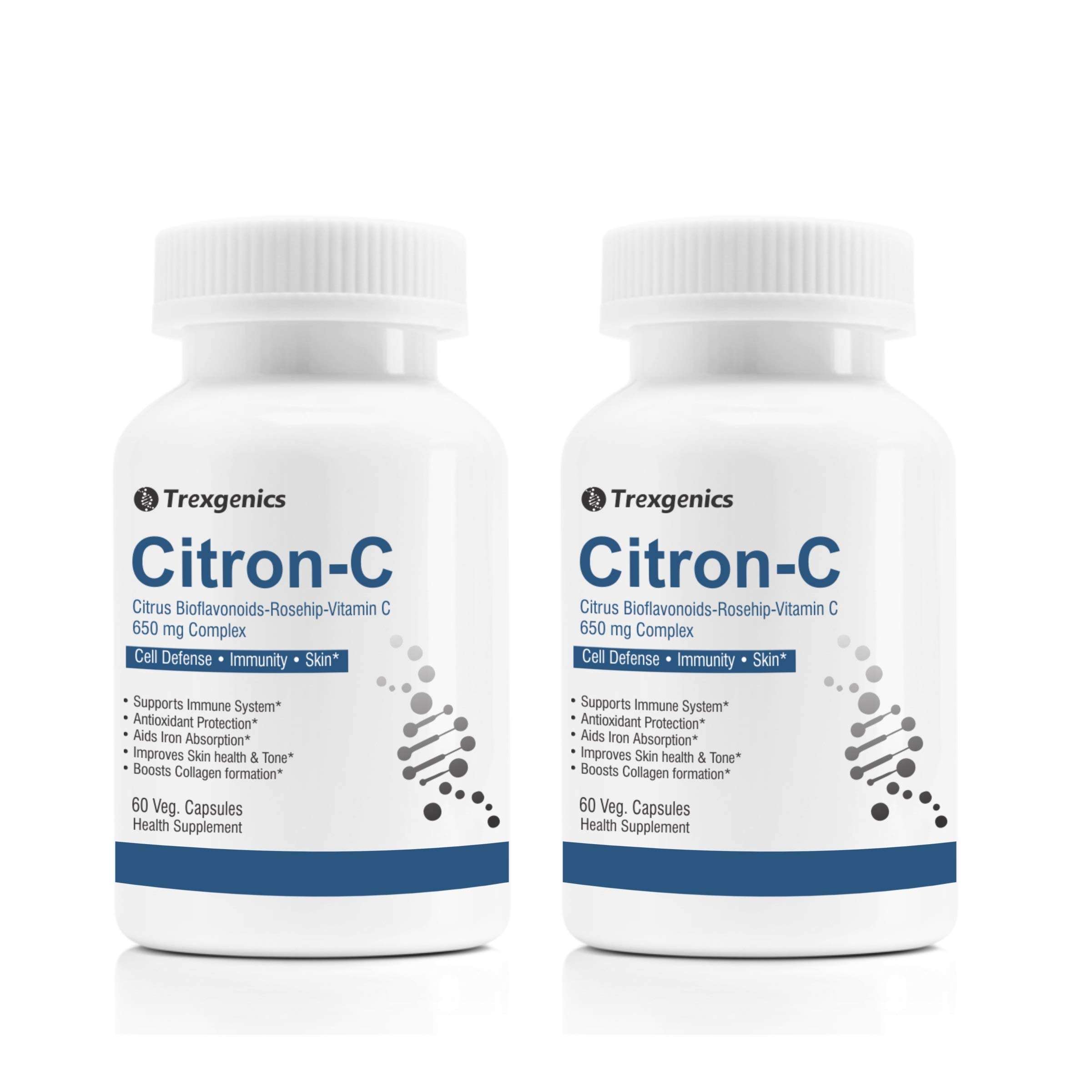 Trexgenics® Citron-C Citrus Bioflavonoids 20%-Rosehip 35%-Vitamin C Complex - Vein Health, Collagen Builder, Immunity, Antioxidant & Skin (60 Veg. Capsules)(Pack of 2) (B084RJ6DLC) Amazon Price History, Amazon Price Tracker