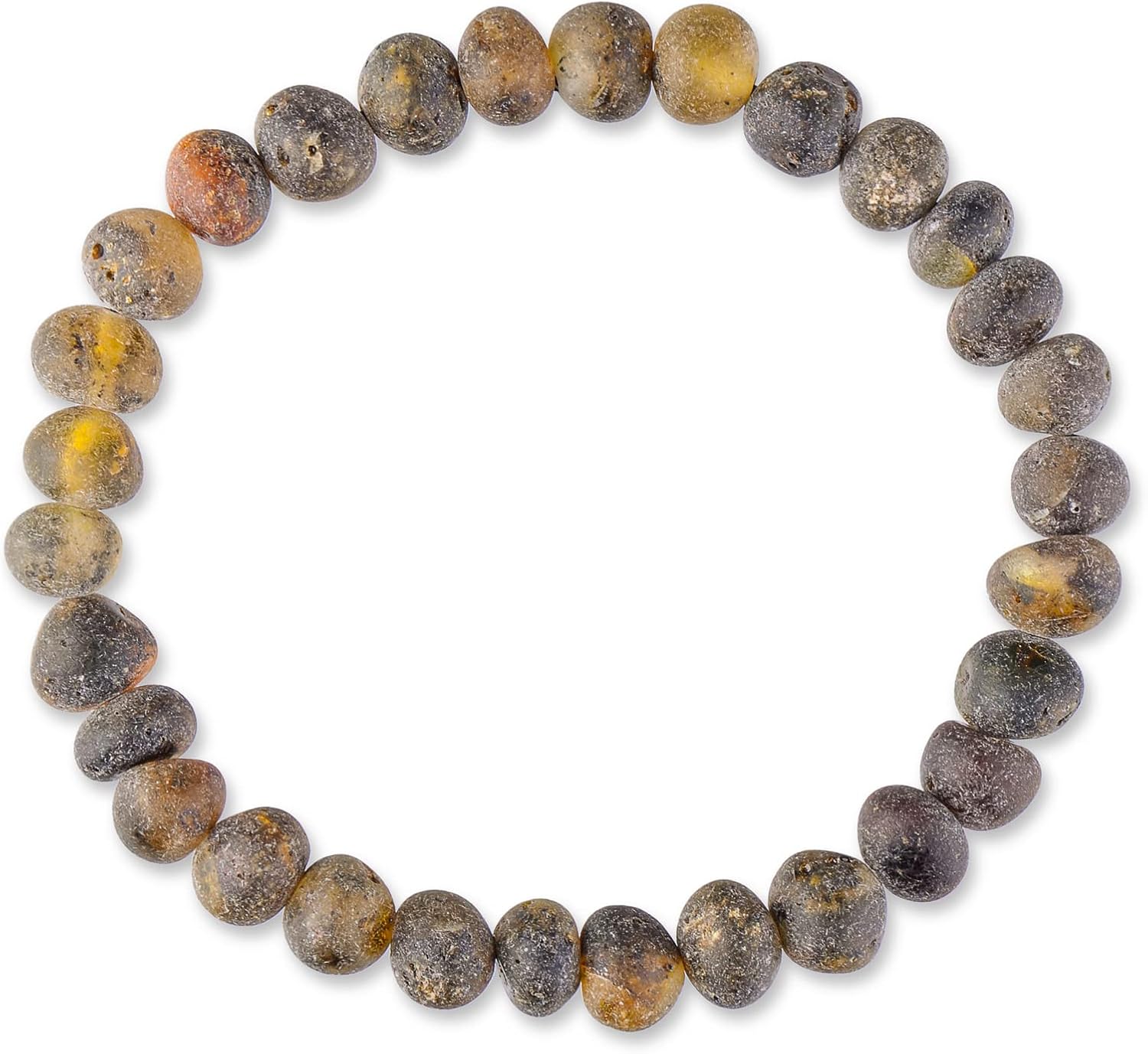 Unpolished Baroque Bracelet - Natural Amber Jewelry - Baltic Sea Amber Beads Hand-Assembled in Europe - Image 3