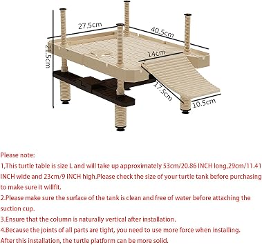 Turtle basking platform, Terrapin tank dock (SIZE:L)