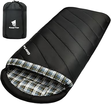 GeerTOP オレンジ寝袋 ポール付き [最大400円ｸｰﾎﾟﾝ]寝袋 シュラフ