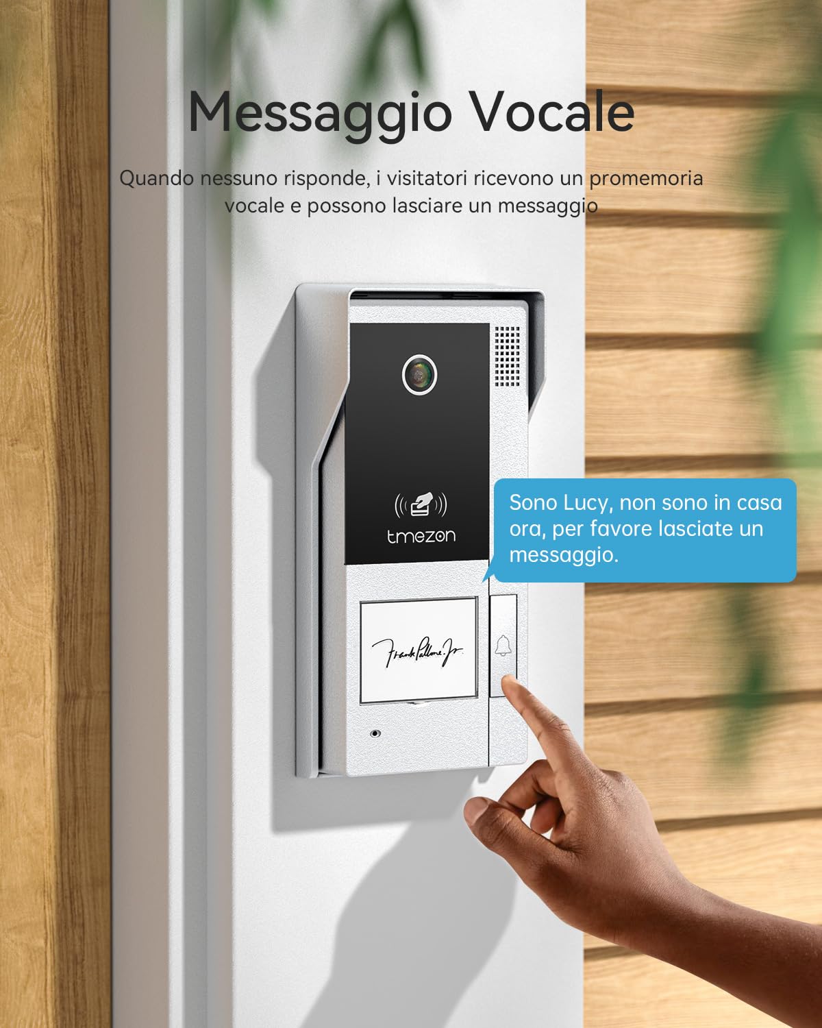 Voice message feature on doorbell