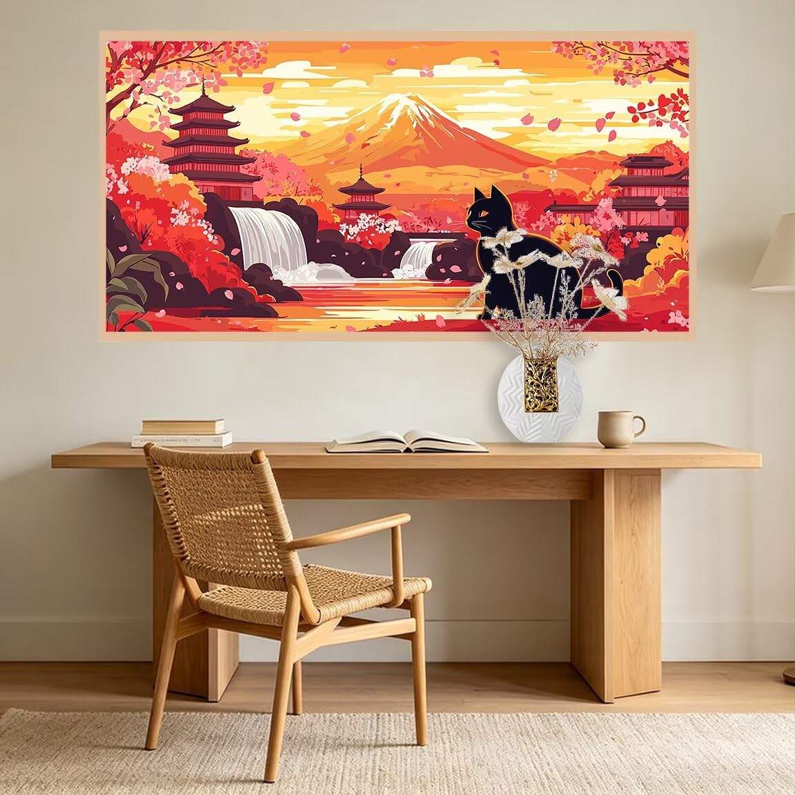 Diamond Painting Kit Completo Giappone, 5D Pittura Diamante 100x50cm -0296
