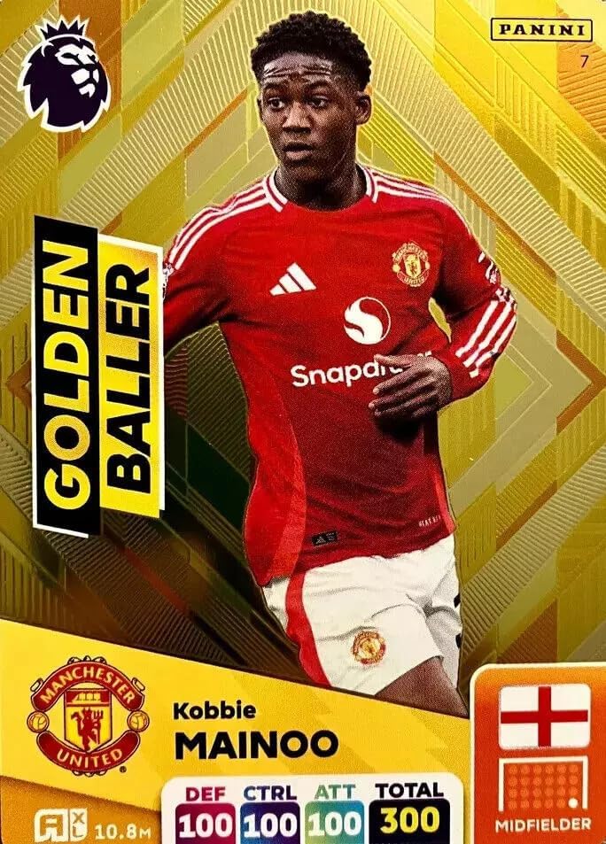 Panini Premier League 2024 2025 Kobbie Mainoo Golden Baller Trading Card
