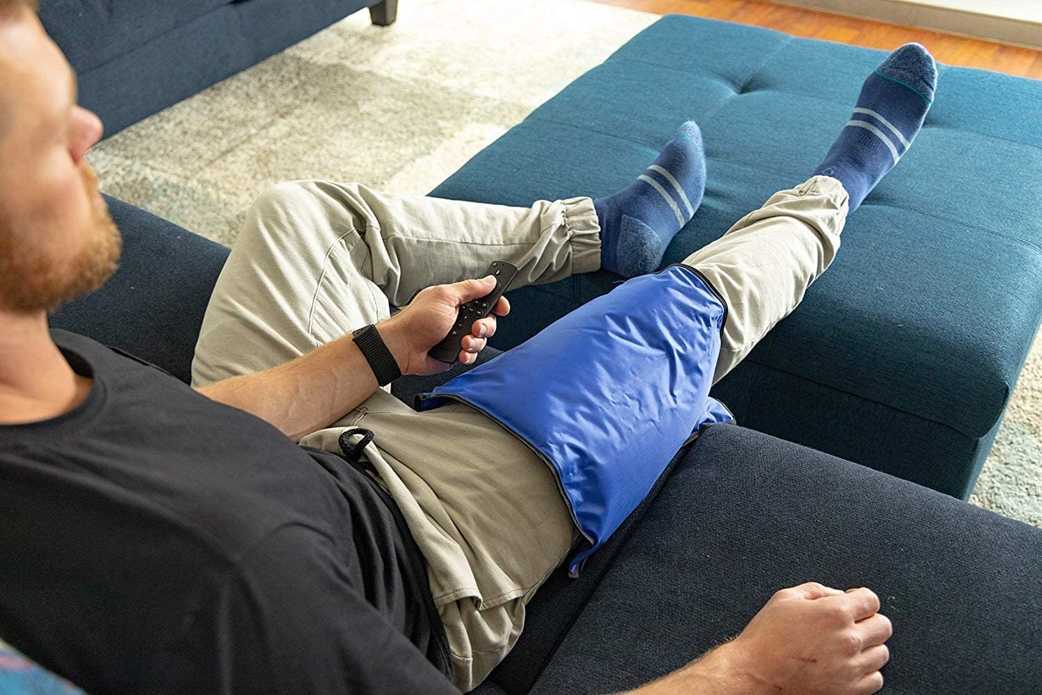 Ice Pack for Injuries Reusable, Soft Gel Flexible - (Large: 11"x14.5") for Hip, Shoulder, Knee, Back - Comfy Cold Pack Compress for Swelling, Bruises, Surgery (Black, 1 Pack) - Image 6