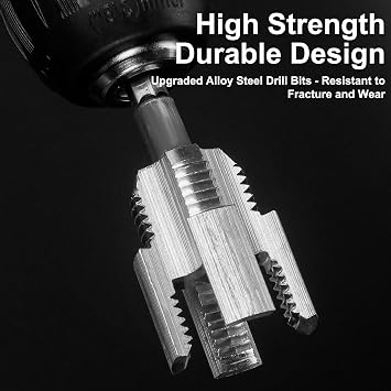 Integrated Internal & External Pipe Threading Tool, Internal & External Threading for 1/2 3/4 PVC Pipes, Electric Drill Compatible, Complete Threading Kit for Plumbing & Plastic Pipes