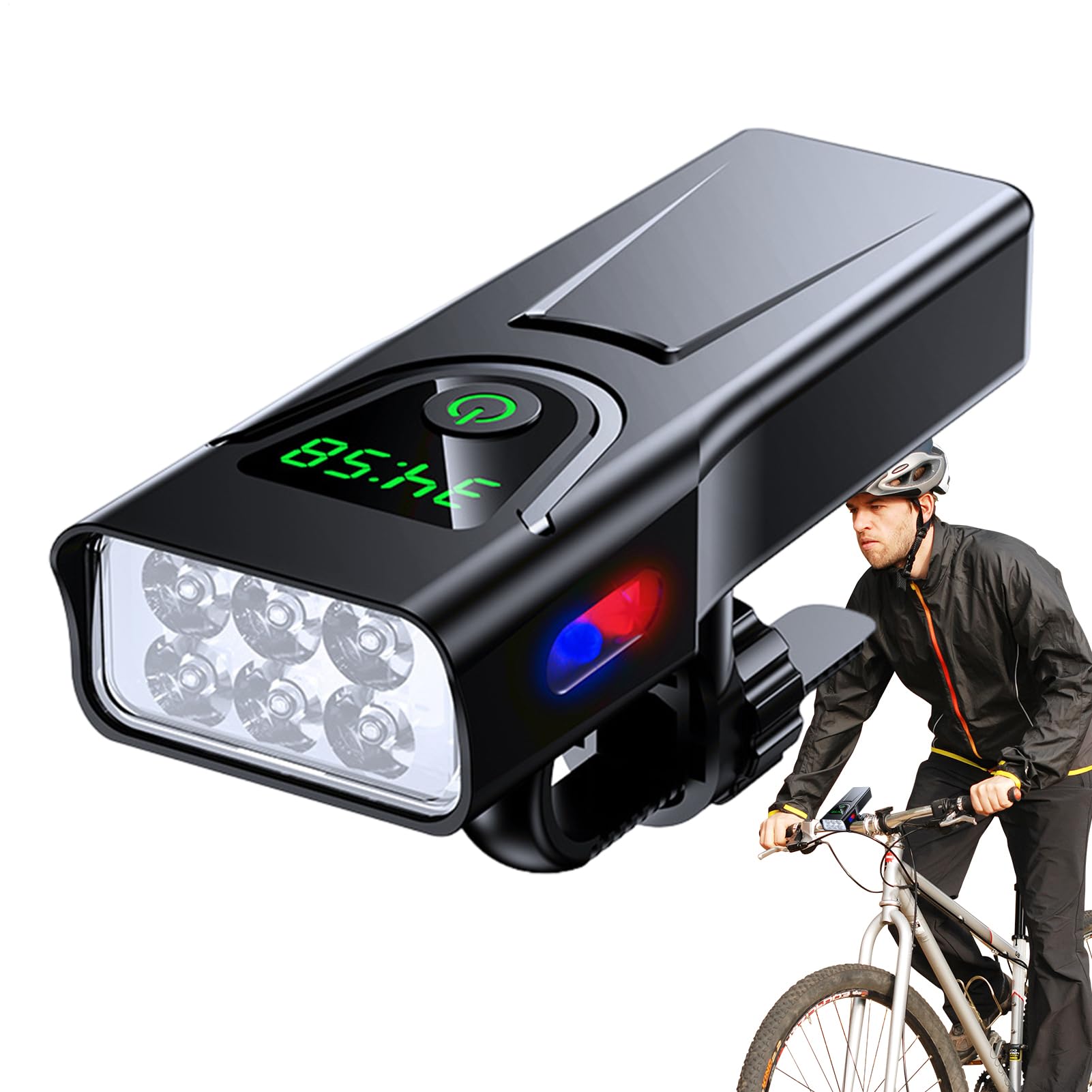 Per Bicicletta Fanale Posteriore Ricaricabile Impermeabile 5 Modalità | 1000 Lumen Faro Bici 5200mAh per Ciclismo Adulti Bambini Scooter e Passeggino