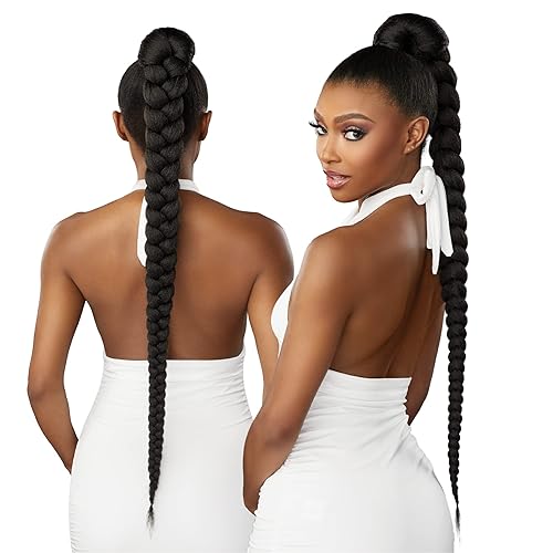 Sensationnel Lulu Pony Wrap hairextensions - Cola de caballo yaki sintética de alto calor o hasta hacer extensión de pelo - LULU PONY Wrap 001