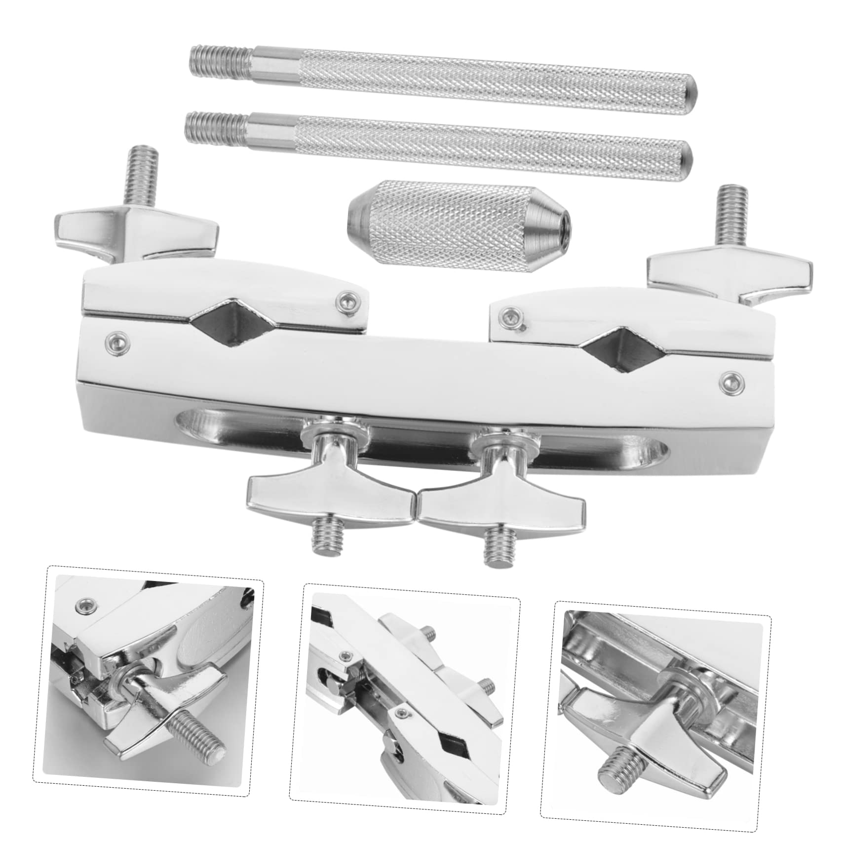 FUNOMOCYA Cowbell Fixing Clamp Cowbell Mounting Bracket Mount Clamp for Drum Sets Drum Music Instrument Accessory