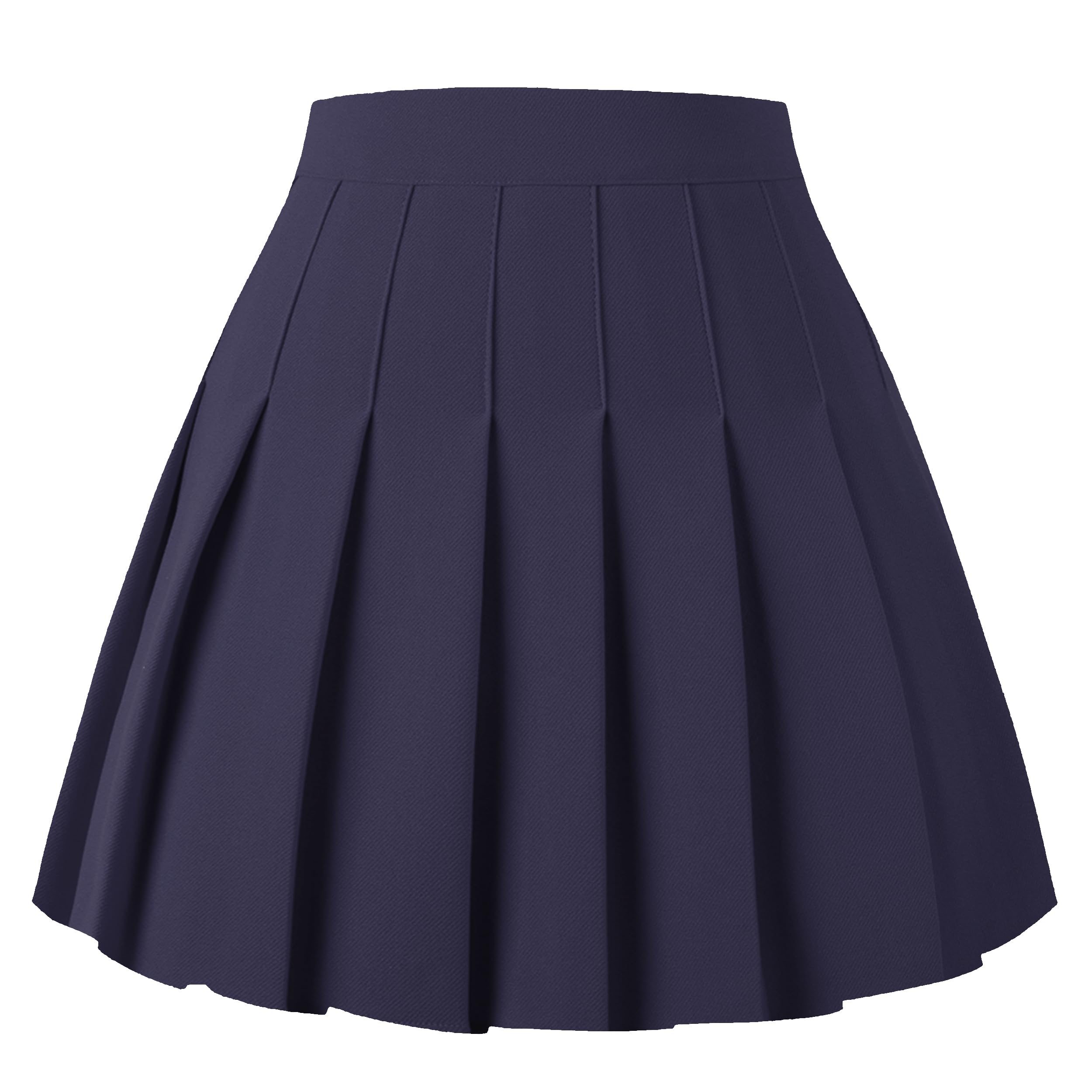 Girstunm Women's Pleated Skirt Mini Skater Basic Skirts High Waist School Girls Uniform Short Cheerleader Skirt