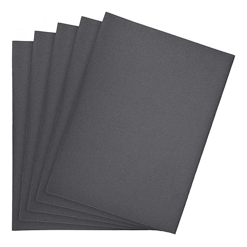 uxcell Hojas de lijado de grano 360 de 9 x 11 pulgadas, papel de lija de carburo de silicio húmedo y seco para muebles de madera, pulido de metal, 5